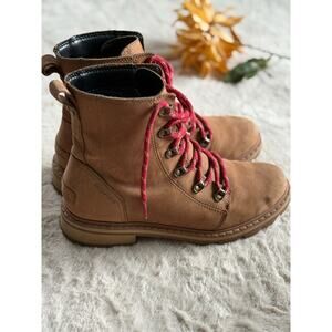 Sorel NL3701-242 Lennox Lace Up Boots Tan/Brown Size 9.5